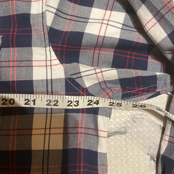 Womens Eddie Bauer Red/White/Blue Check L/S Button Down💙Like New!💯%cotton XL🔥 - Picture 7 of 10